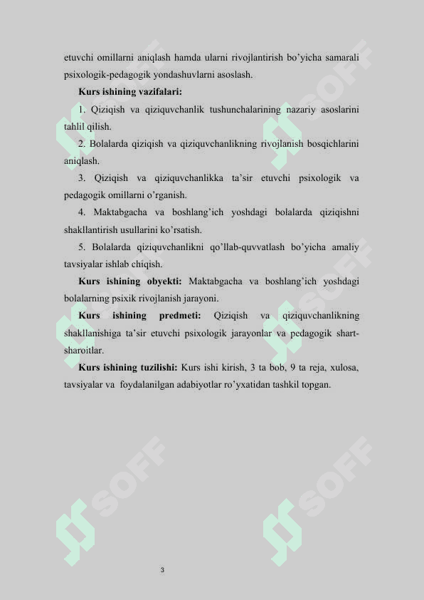 BOLADA QIZIQISH VA QIZIQUVCHANLIK SHAKLLANISHI 3