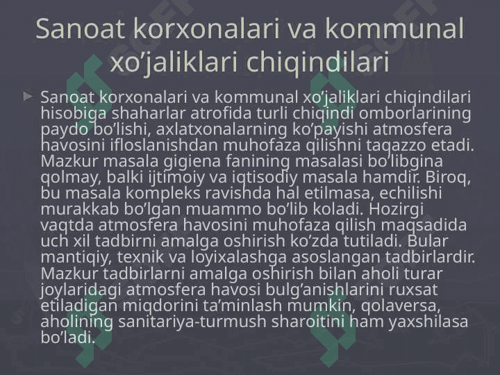 Zaharli moddalarning ruxsat etilgan chegaraviy konsepsiyasi 3