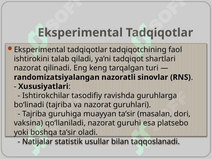 Analitik va epidimologik tajriba usulari 7