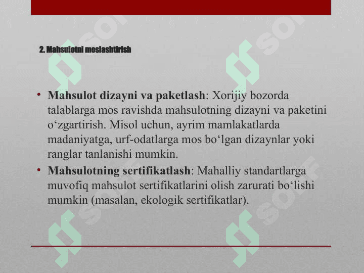 Tashqi iqtisodiy faoliyatda marketing 6