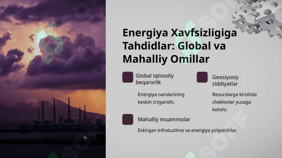 Energiya xavfsizligi Energiya xavfsizligining mohiyati va dolzarbligi 5