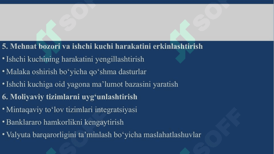 Markaziy Osiyoda iqtisodiy integratsiyani rivojlantirish borasida dastlabki harakatlar 8
