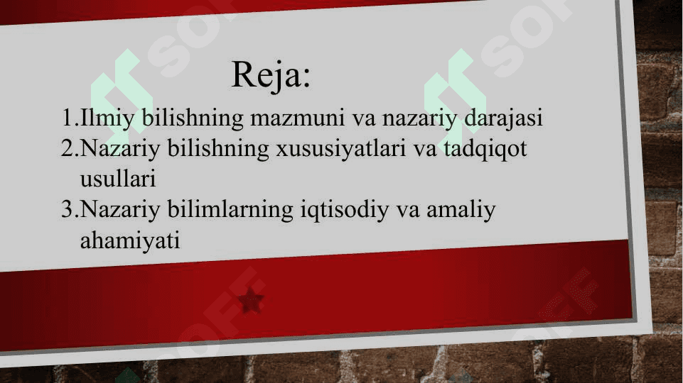 Ilmiy bilishning nazariy darajasi va uning xususiyatlari 2