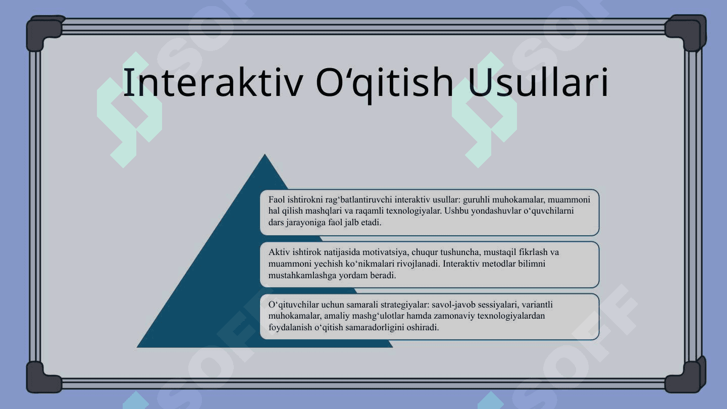 Talim olish jarayonini samarali tashkil etish 8