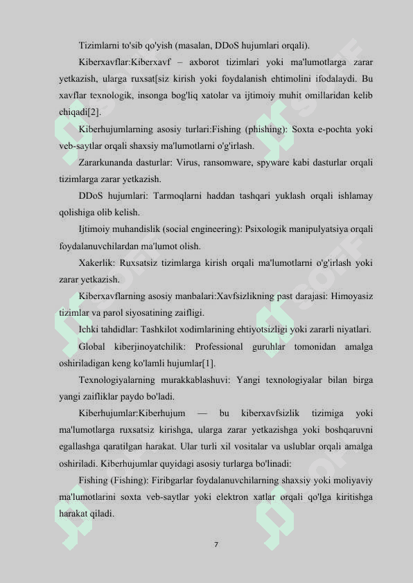 Zamonaviy kiberxavfsizlik metodlarini tahlil qilish va himoya 5