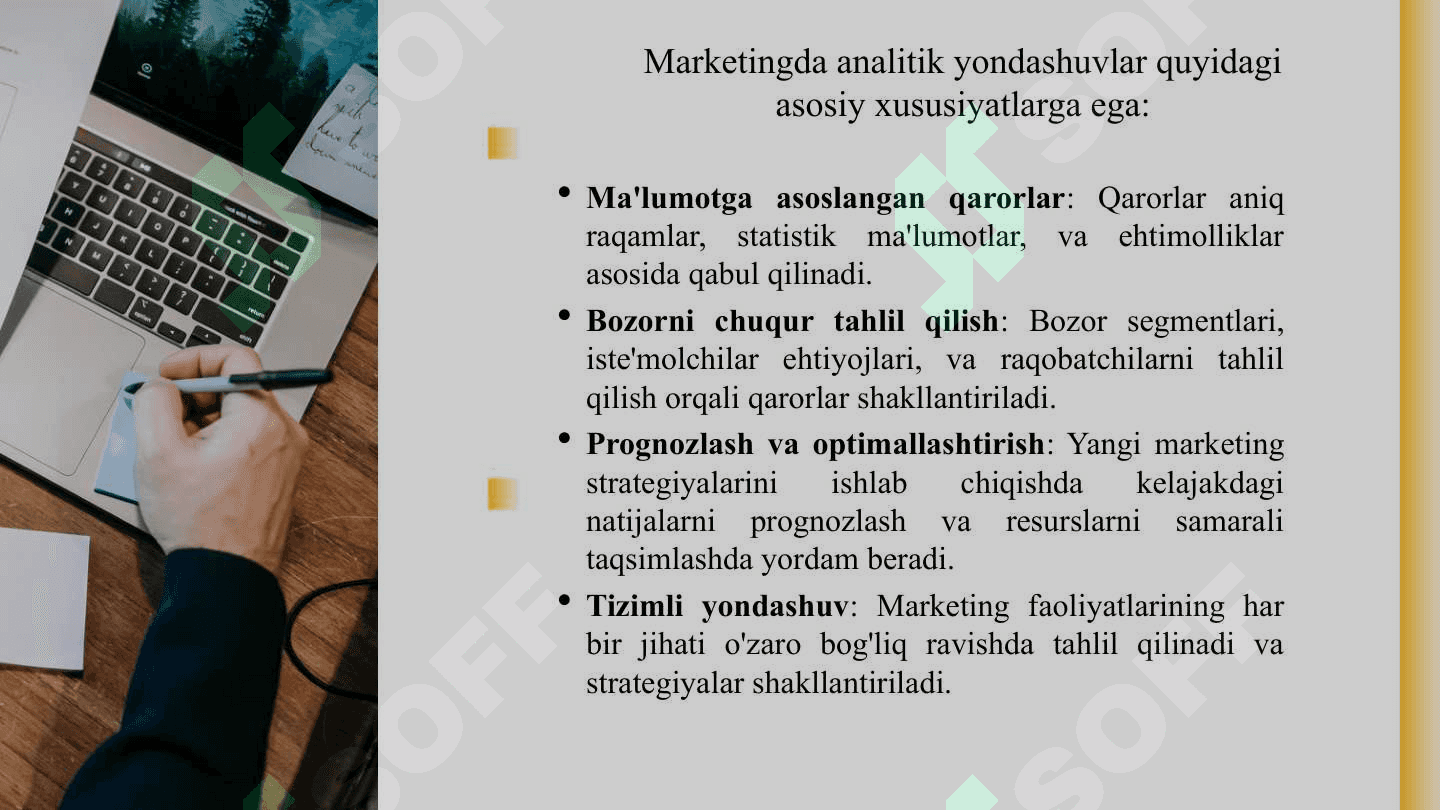 Marketing qarorlarini qabul qilishda analitik yondashuvlar 4