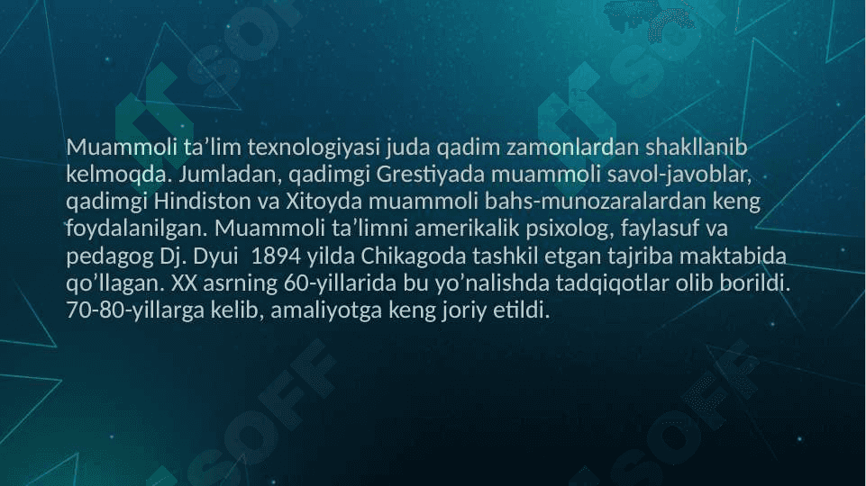 Muammoli ta’lim texnologiyasining mohiyati va mazmuni 5