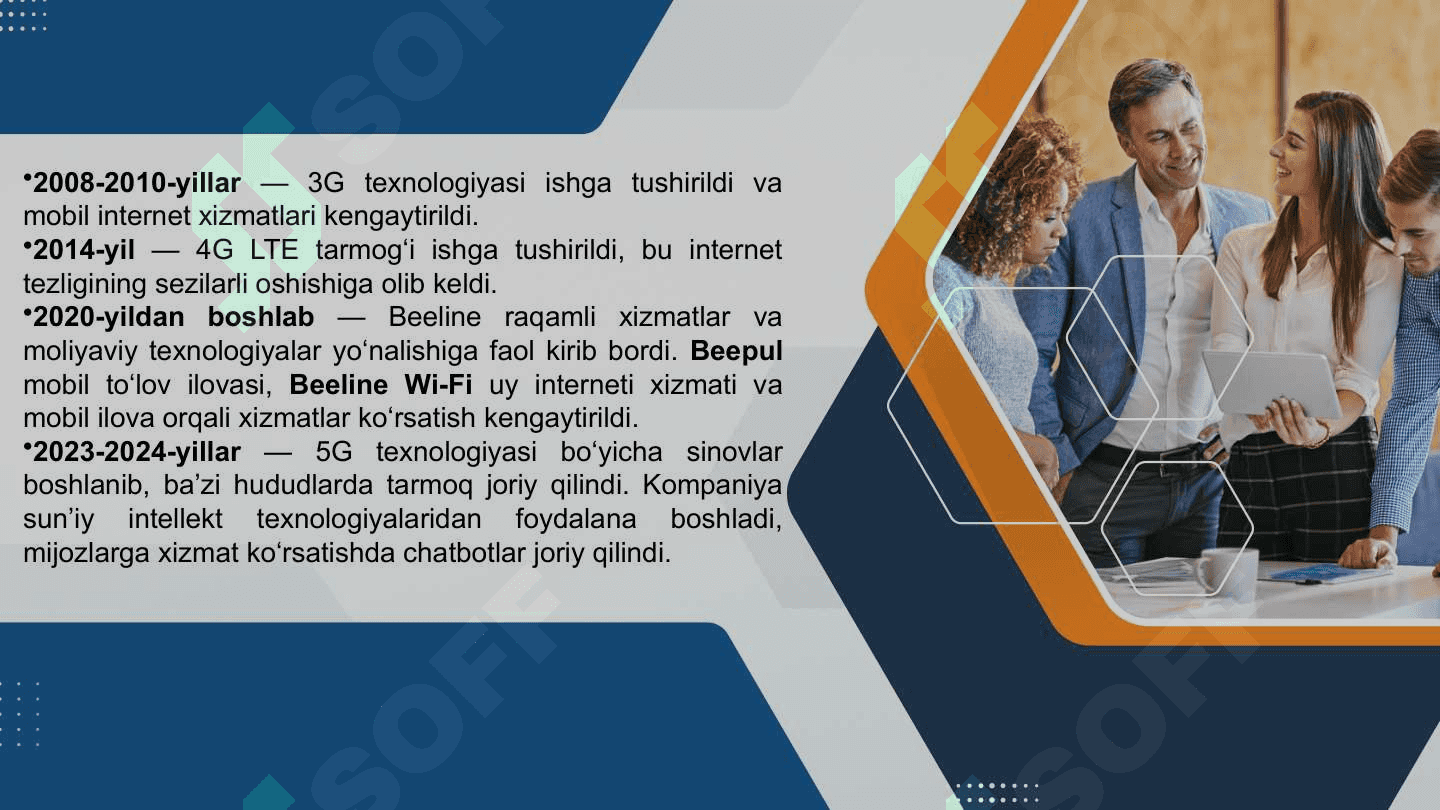 BEELINE KOMPANIYASI NIZOMINI O`RGANISH 4