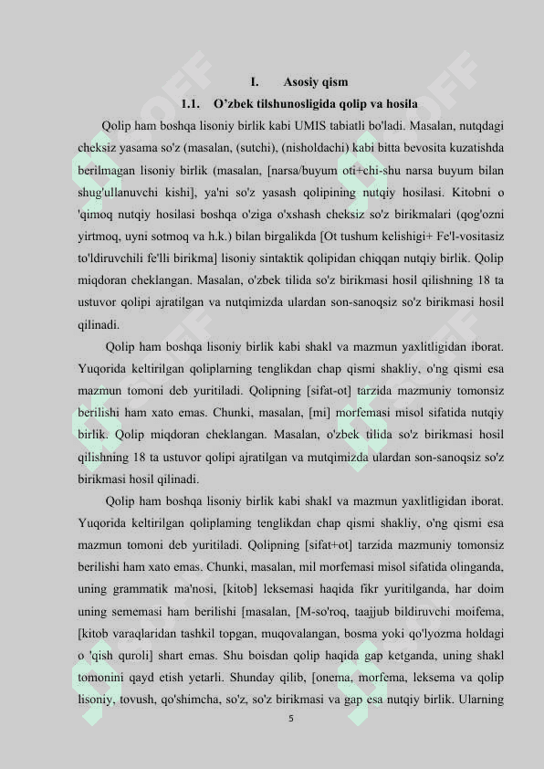O’zbek tilshunosligida qolip va hosila 5