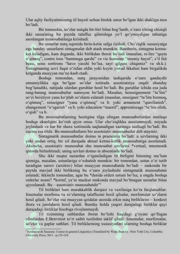 TIL BELGILAR SISTEMASI SIFATIDA. TIL SATHLARI VA ULARNING BIRLIKLARI 2