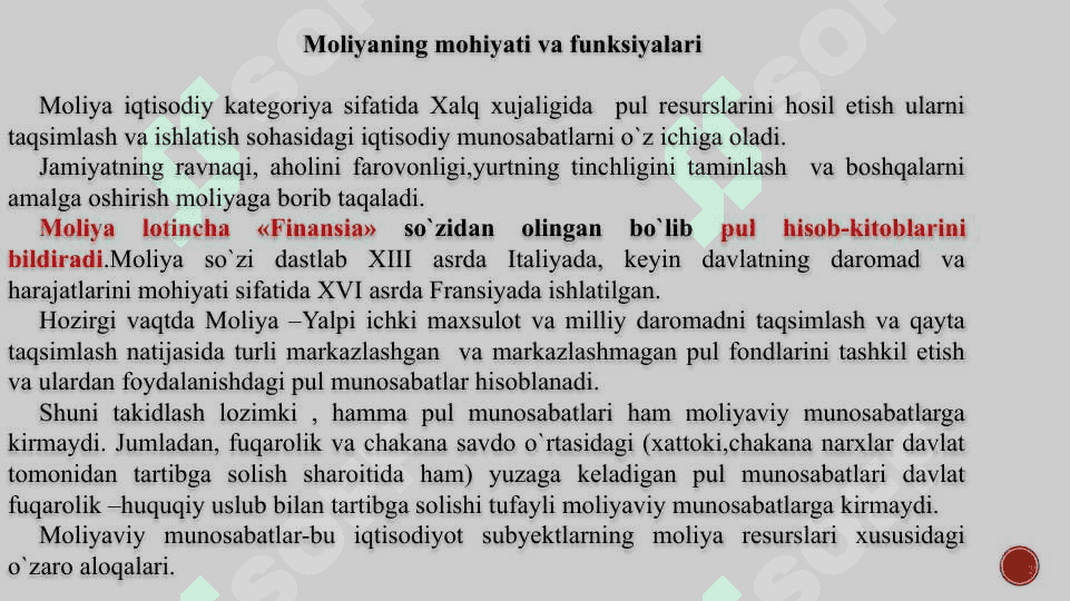 Moliyaviy tizim. Davlat byudjeti va fiskal siyosat. 4