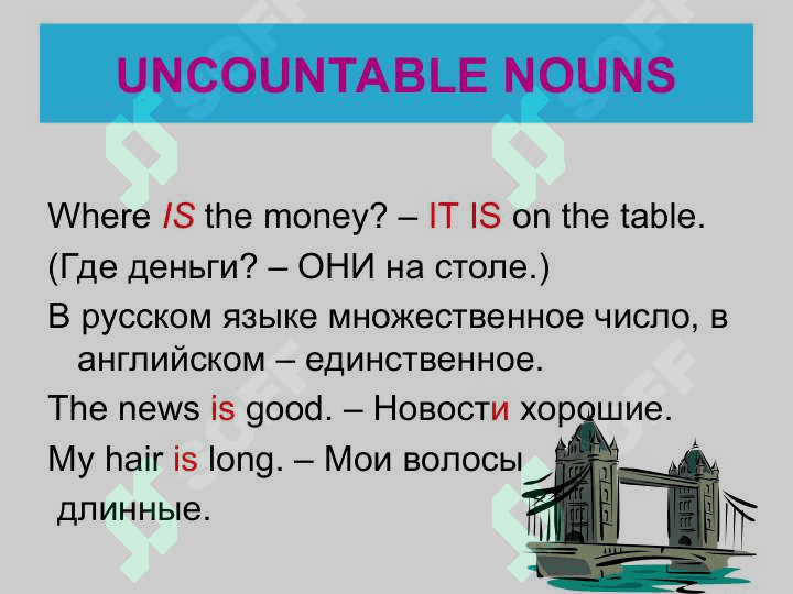 COUNTABLE UNCOUNTABLE NOUNS 8