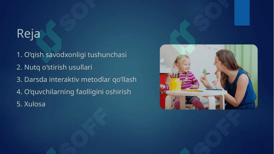O`qish savodxonligi darslarida nutq o`stirish mavzusida slayd taqdimot 2