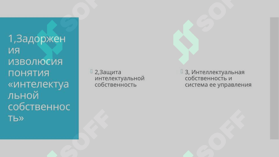 Задоржения изволюсия понятия «интелектуальной собственность» 2