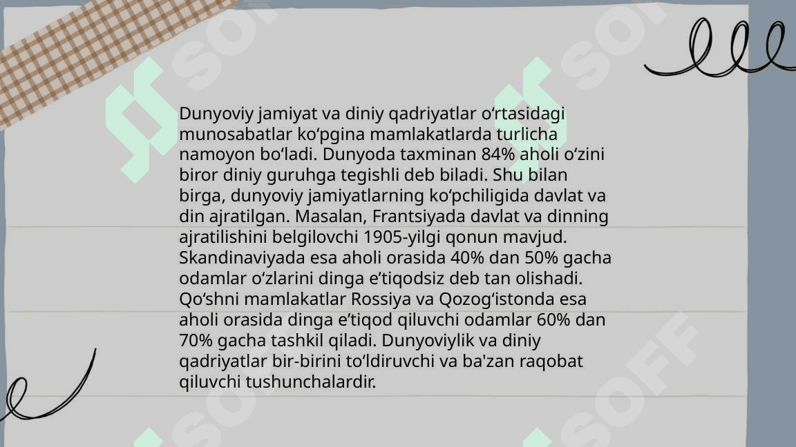 Jamiyat hayotida dunyoviylik va diniylik mutanosibligi 4