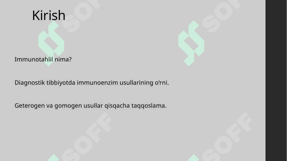 Immunoenzimning tahlilining geterogen usuli. 2
