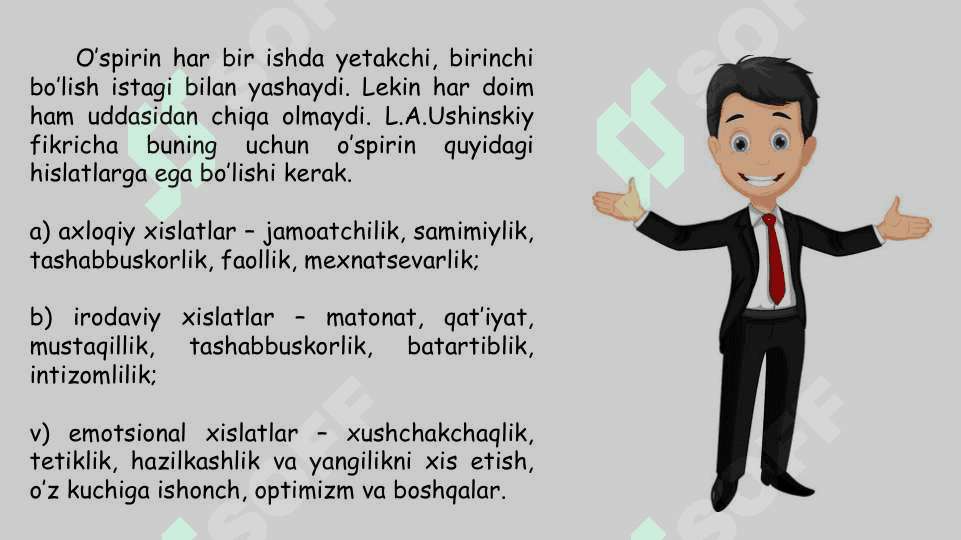 O`SPIRINLIK DAVRI 8