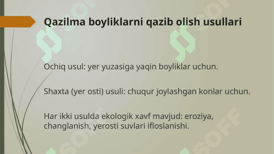 Qazilma boyliklardan foydalanish . 4