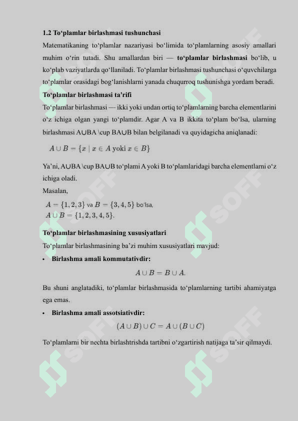 Toʻplamlar birlashmasini oʻrgatish metodikasi, 3-sinf 2-qism 8