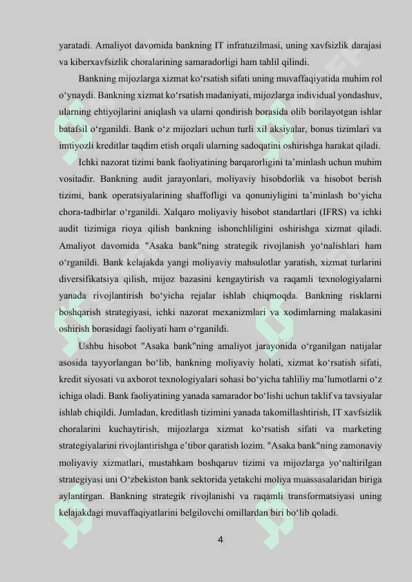 ASAKA BANK AMALIYOT HISOBOTI 4