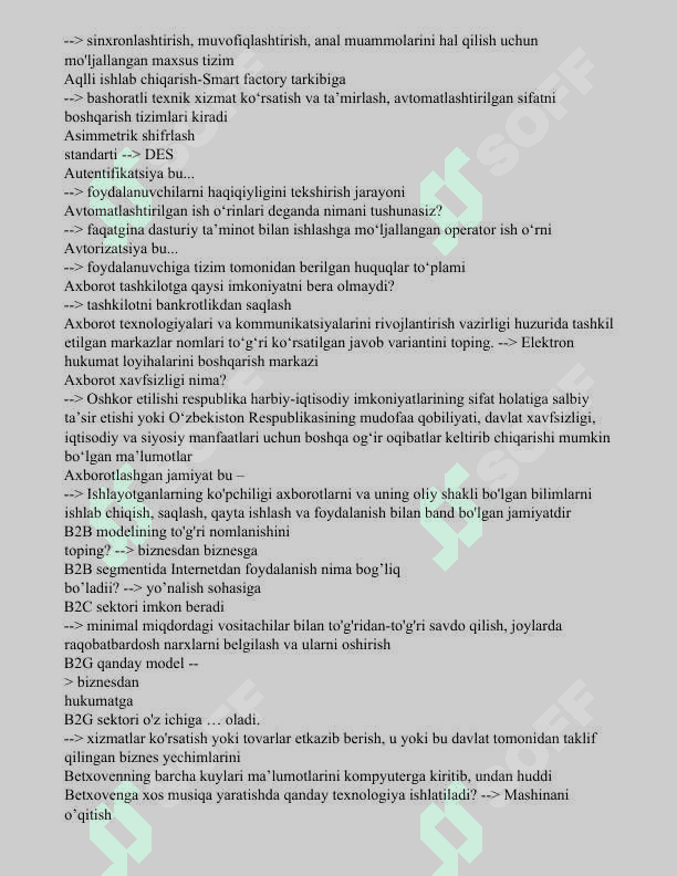 axborot kommunikatsiya texnologiyalari test javoblari 2