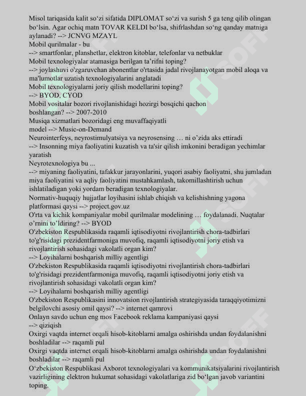 axborot kommunikatsiya texnologiyalari test javoblari 8
