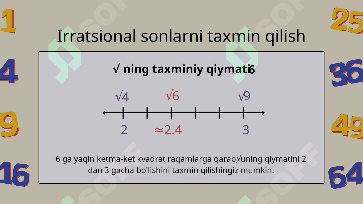 Ratsional va Irratsional sonlar 4