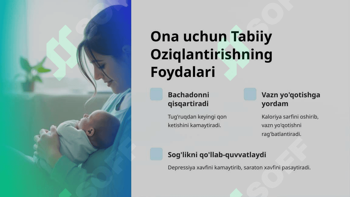 Tabiiy oziqlantirishning foydalari, uning bola va ona sog`lig`i uchun ahamiyati 3