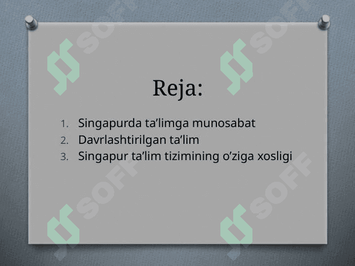 Singapur ta’lim tizimi 2