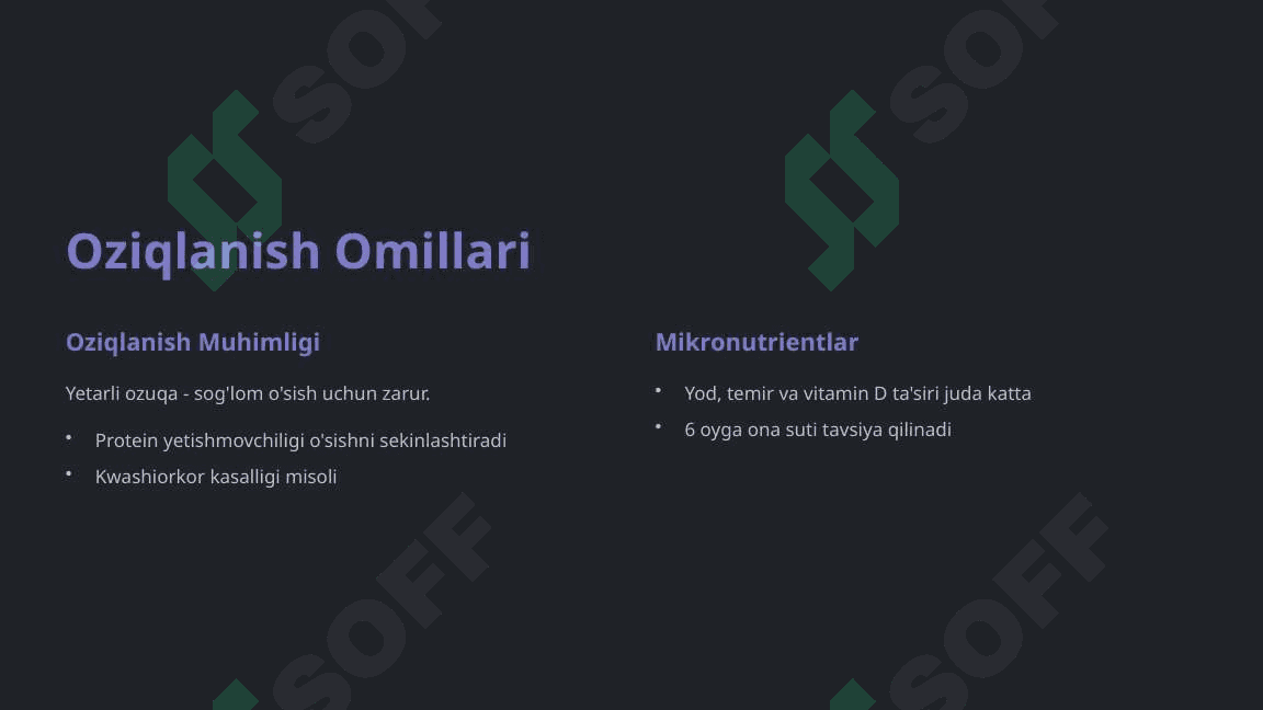 Bolalarning  o`sishini belgilovchi omillar 3