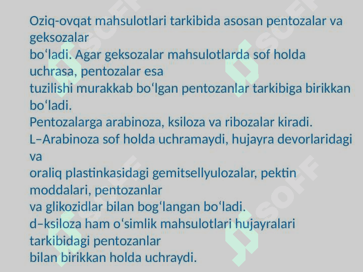 Oziq ovqat mahsulotlari tarkibida uglevod miqdorini aniqlash. 6