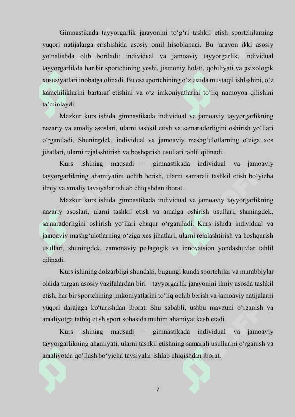 Gimnastikada sportchilarni nazariy tayyorlash 6