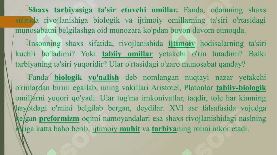 Shaxsda ijodiy tafakkur rivojlanishi.  Ijtimoiylashuv jarayonida shaxs sifatlarining tutgan o‘rni 8