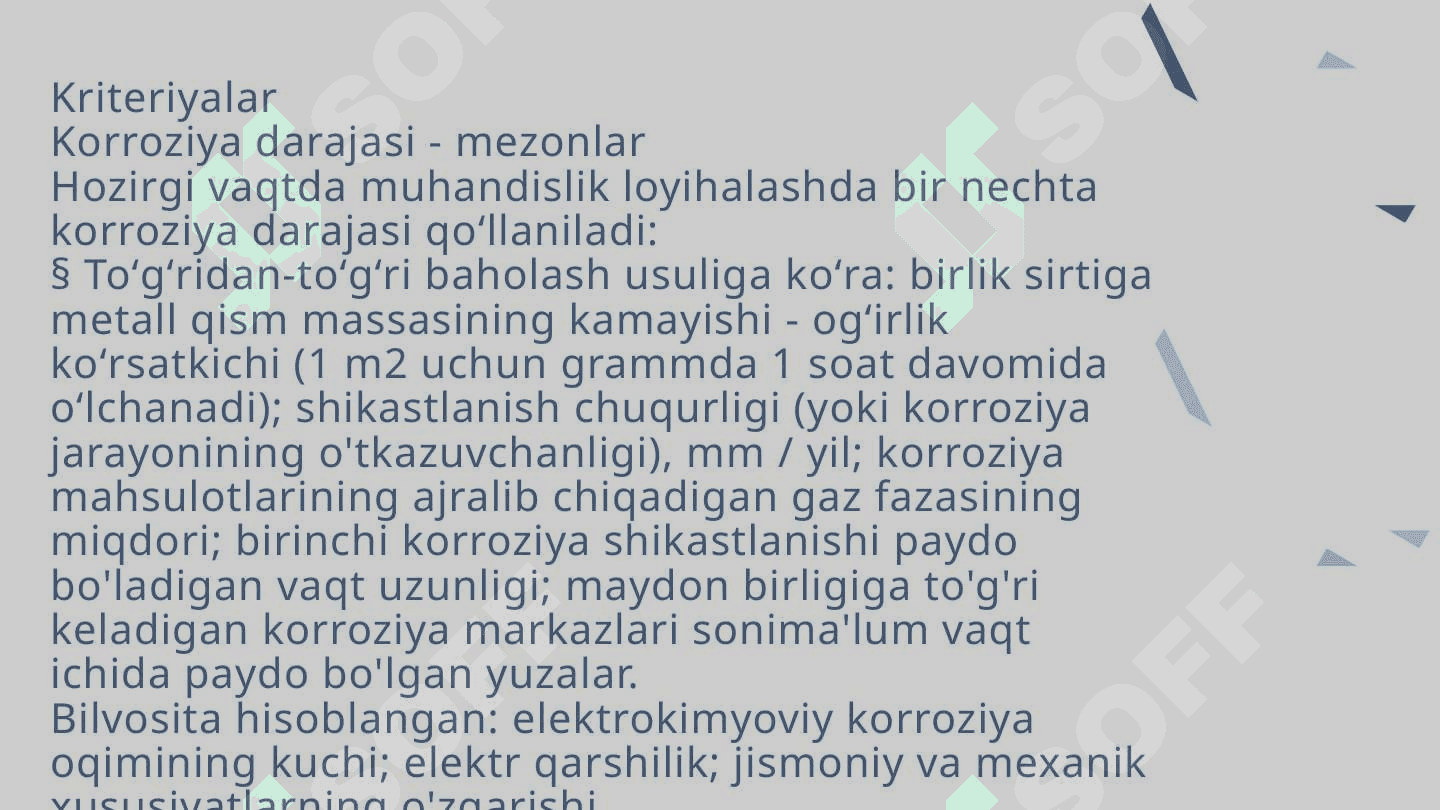 KORROZIYA TEZLIKLARINI IFODALASH USULLARI 3