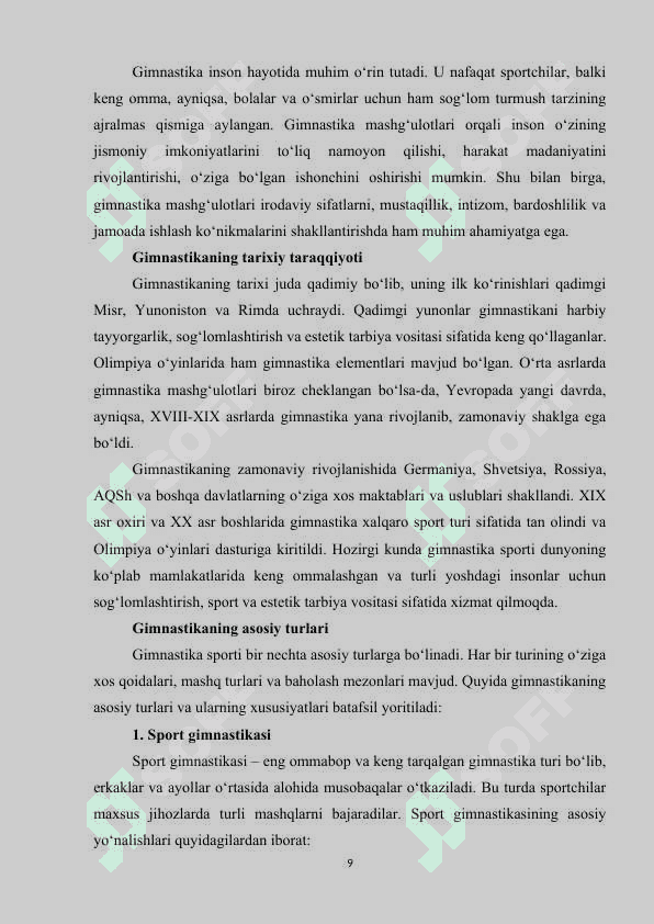 Gimnastikada individual va jamoaviy tayyorgarlik 8