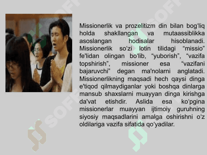 Missionerlik va prozelitizmning siyosiy-ijtimoiy xavfi 7