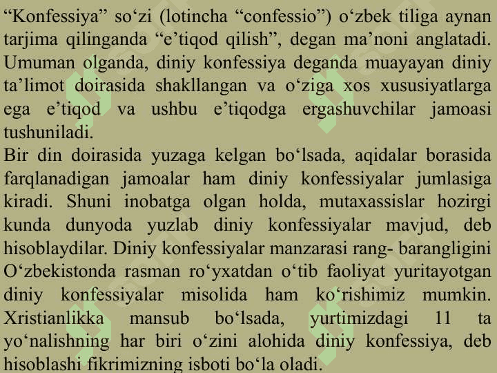 O‘zbekistonda faoliyat yurituvchi diniy tashkilotlar 3