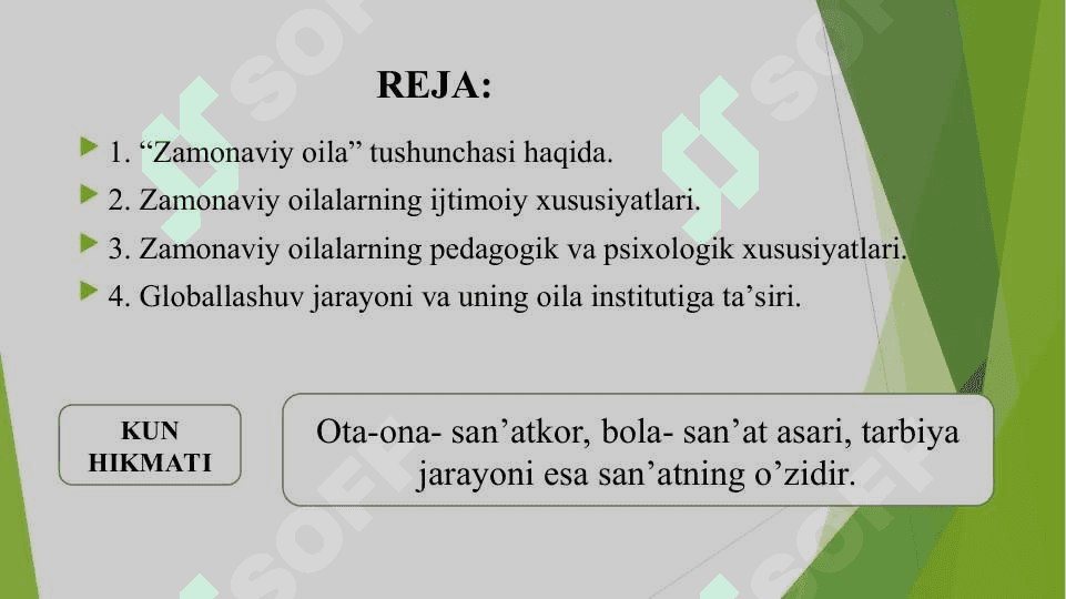 ZAMONAVIY OILALAR RIVOJINING O'ZIGA XOS XUSUSIYATLARI 2