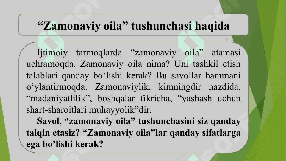 ZAMONAVIY OILALAR RIVOJINING O'ZIGA XOS XUSUSIYATLARI 3