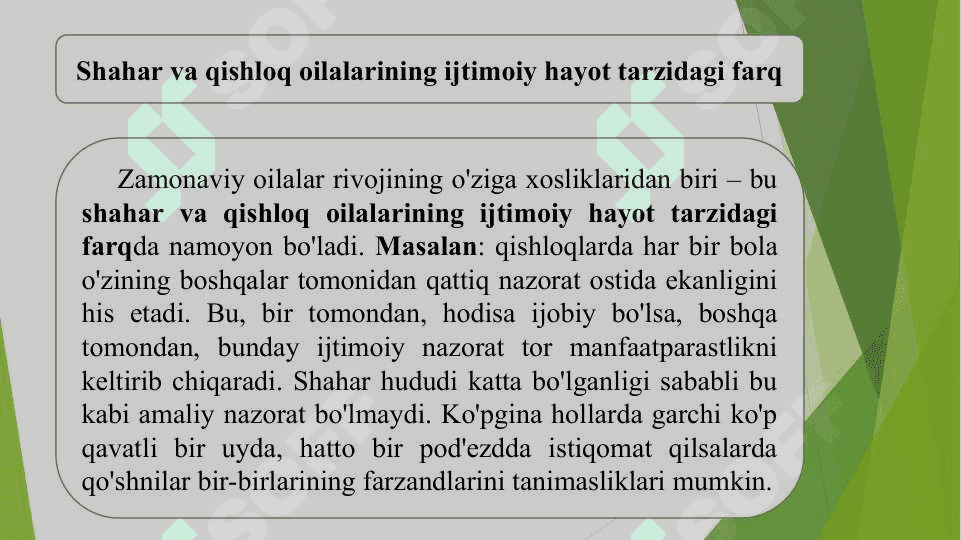 ZAMONAVIY OILALAR RIVOJINING O'ZIGA XOS XUSUSIYATLARI 7