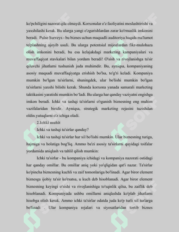 Marketingning ichki va tashqi muhiti 5