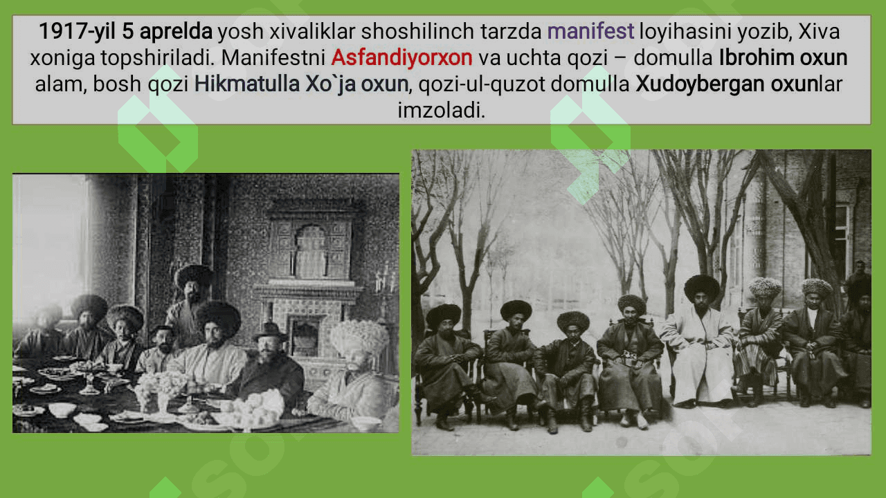 Xorazm va Buxoro amirligining yemirilishi. 4
