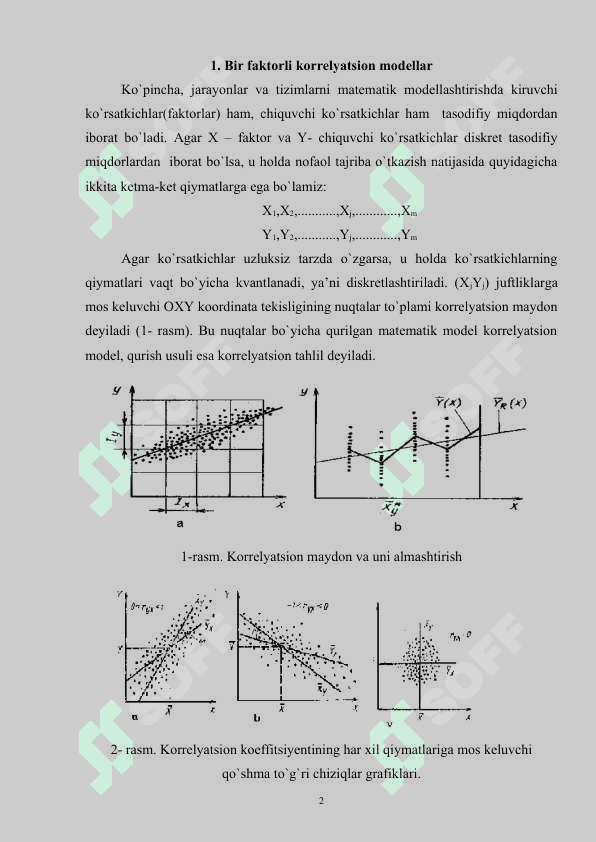 Juft korrelyatsion-regression tahlil modellari 2