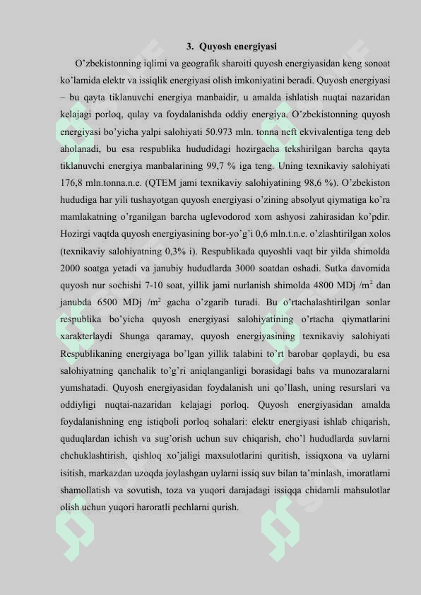 Energiya qayta tiklanadigan manbalarga o'tish 6