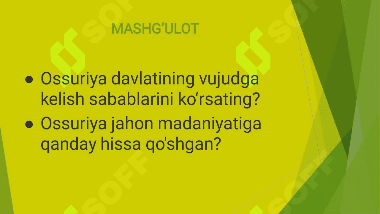 OSSURIYA PODSHOLIGI 2