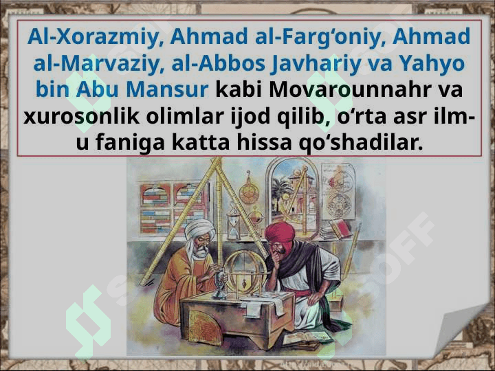 IX-XII asrlarda Movarounnahr va Xorazmning madaniy hayoti 6