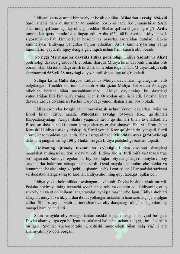 Lidiya davlati 3