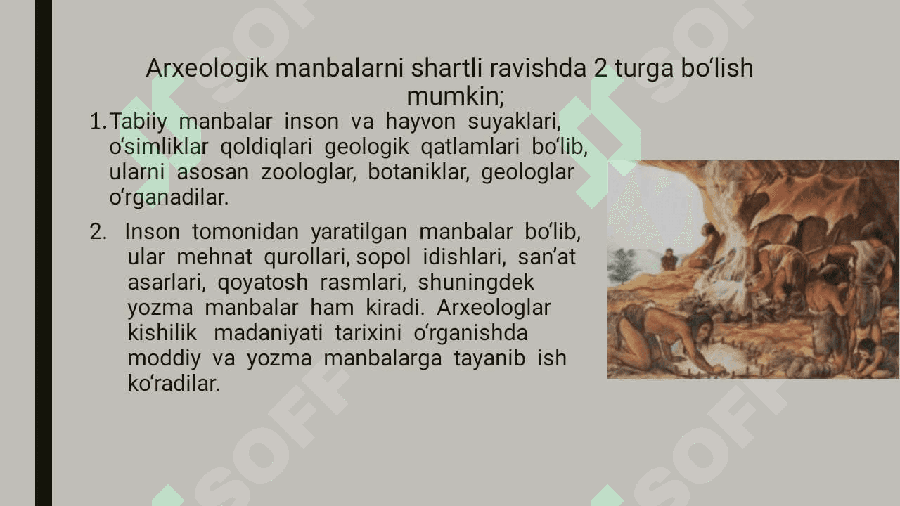 Arxeologiya faniNIng maqsad va vazifalari. 2