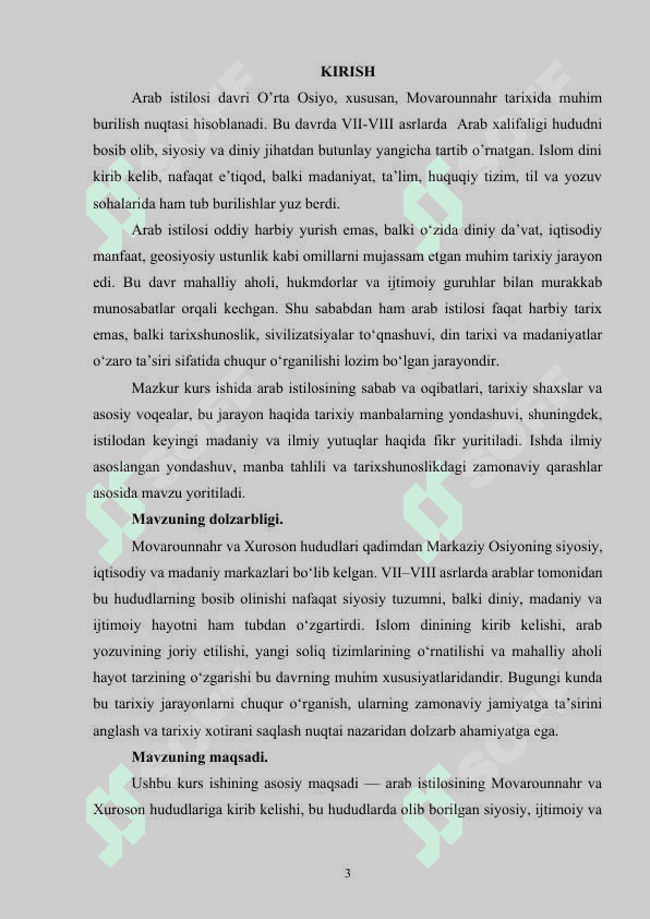 Arab istilosi davri tarixshunosligi 2