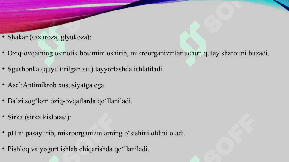 Kanserva sut mahsulotlarini ishlab chiqarishda tabiy va sintetik kanservatlar 7